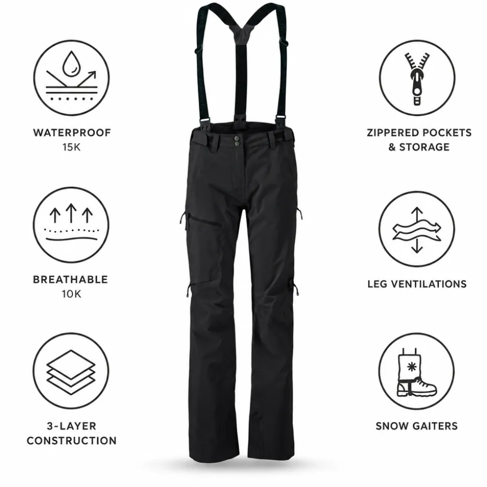 Pantaloni tecnici Scott W's Explorair 3L Pant Black