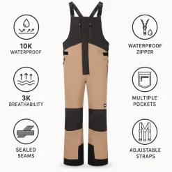 Pantaloni tecnici Slope Kenwood M's Bib Pants Roasted Cashew