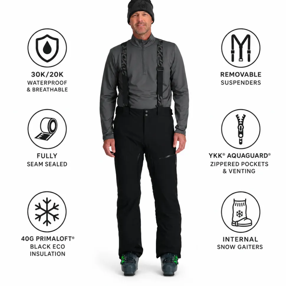 Pantaloni tecnici Spyder Dare Pants Lengths Black