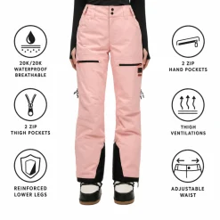 Pantaloni tecnici Superdry Ultimate Freestyle Ski Pant W's Rose Mat