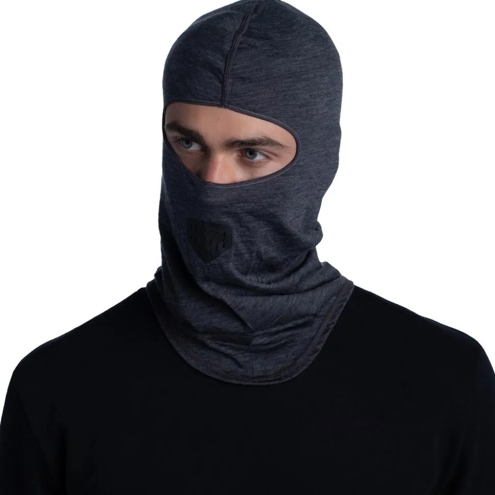 Passamontagna Buff Merino Lightweight Balaclava Solid Grey