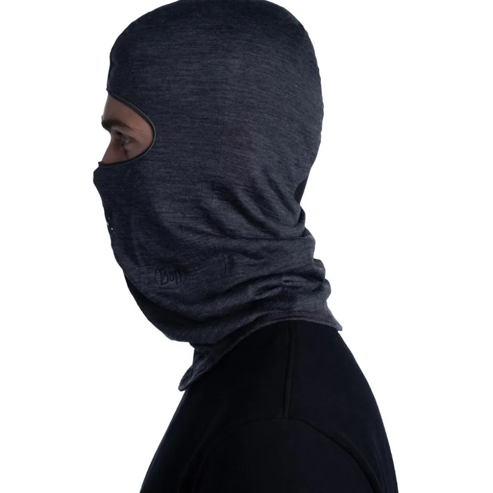 Passamontagna Buff Merino Lightweight Balaclava Solid Grey