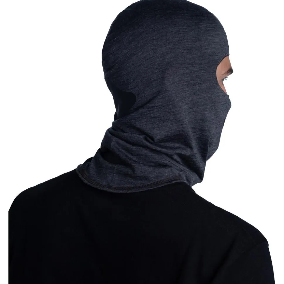 Passamontagna Buff Merino Lightweight Balaclava Solid Grey