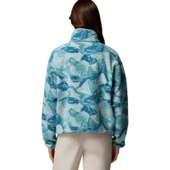 Pile Columbia Helvetia II Printed Cropped Half Snap W Marine Light Sunscape