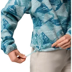 Pile Columbia Helvetia II Printed Cropped Half Snap W Marine Light Sunscape