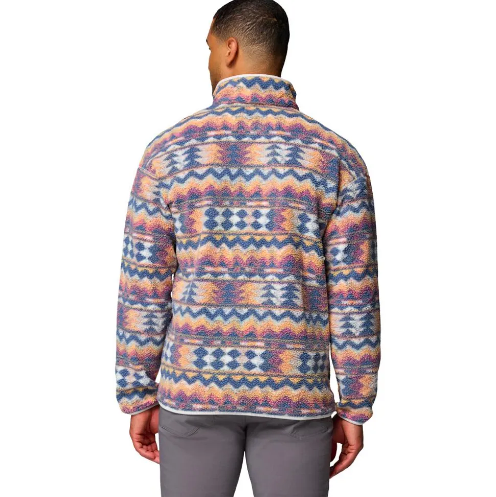 Pile Columbia Helvetia II Printed Half Snap Fleece Sea Salt Retro