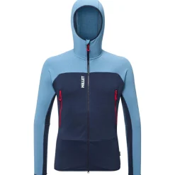 Pile Millet Fusion Grid Hoodie Coronet Blue Saphir