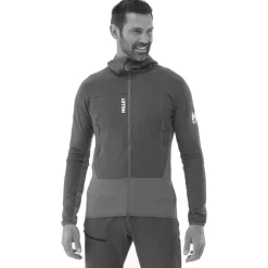 Pile Millet Fusion Grid Hoodie Black Noir