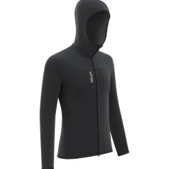 Pile Millet Fusion Grid Hoodie Black Noir