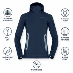 Pile Norrona falketind Power Grid Hood W's Indigo Night