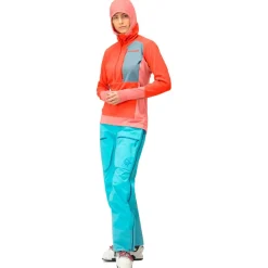 Pile Norrona Lofoten Thermal Pro Hood W's Orange Alert Peach Amber