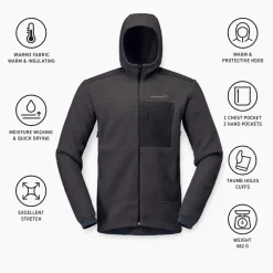 Pile Norrona Trollveggen Warm 3 Zip Hood M's Phantom