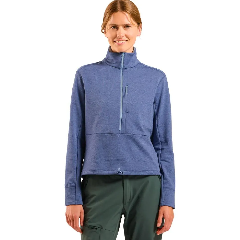 Pile Odlo Grid Fleece W's Blue Heron Melange