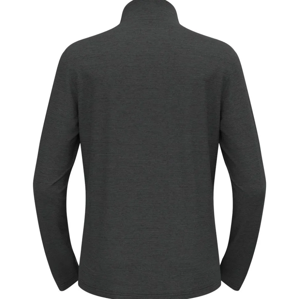 Pile Odlo Roy Mid Layer 1/2 Zip Shale Grey Black Stripes