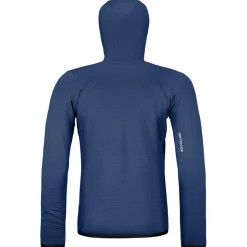 Pile Ortovox Fleece Grid Hoody M Blue Nunatak