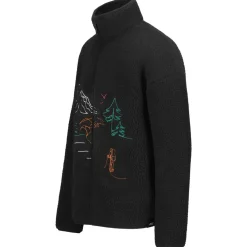 Pile Picture Hafdals Embroidered Zip Black