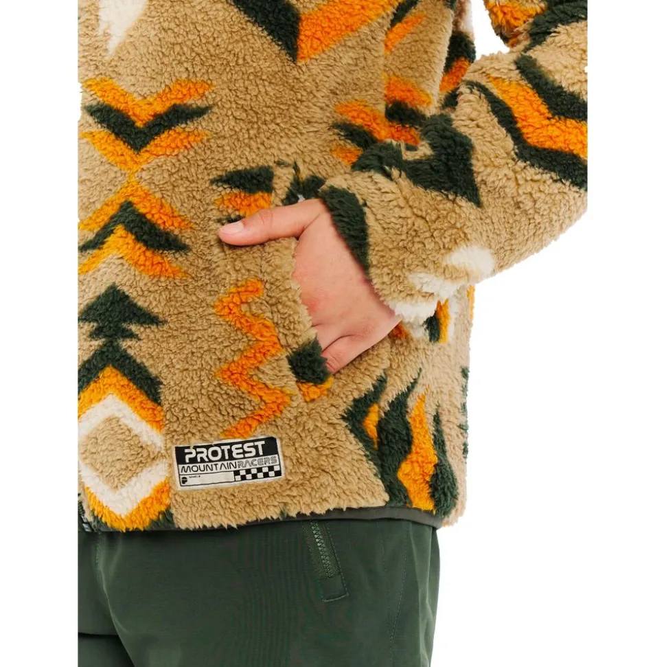 Pile Protest Prtmalton Juniorr Full Zip Top Kale Green
