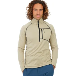 Pile Protest PrtRekody 1/4 Zip Active Top Bamboo Beige