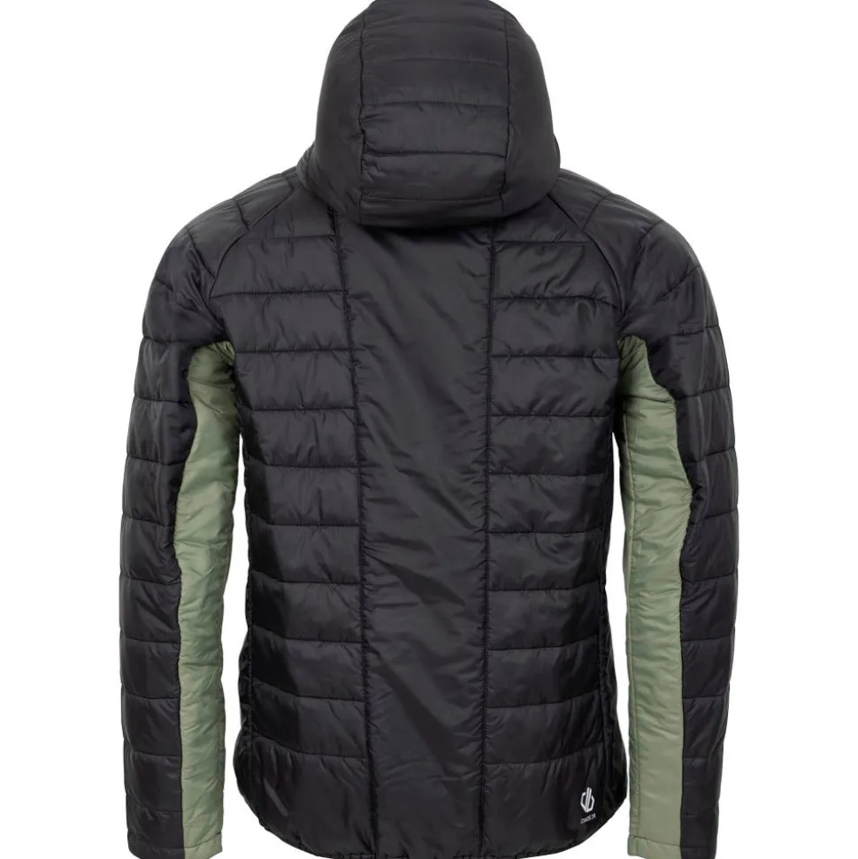 Piumino DARE2B Touring II Baffled Jacket Black Olivine Green