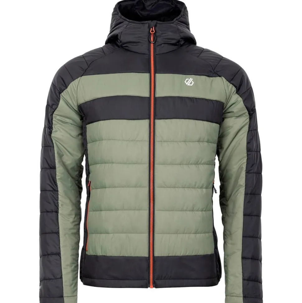 Piumino DARE2B Touring II Baffled Jacket Black Olivine Green