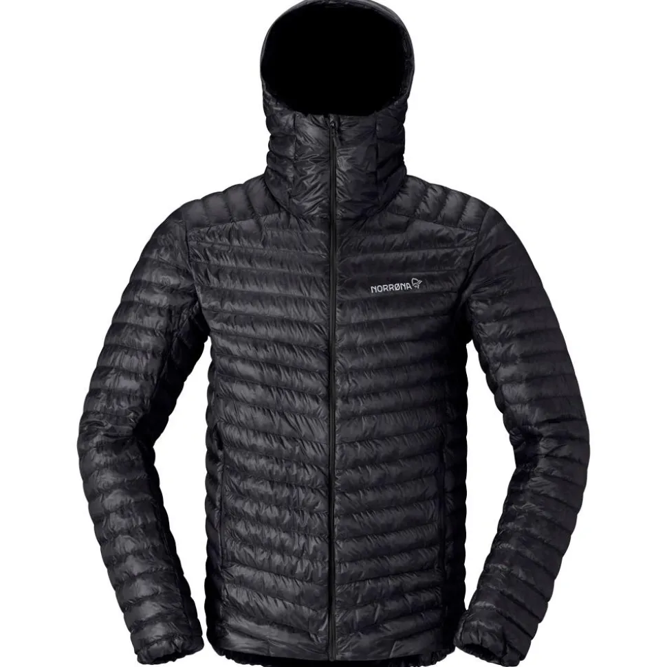 Piumino Norrona Trollveggen Down 800 Super Light Hood Caviar Black
