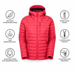 Piumino RAB Microlight Alpine Jacket W Watermelon