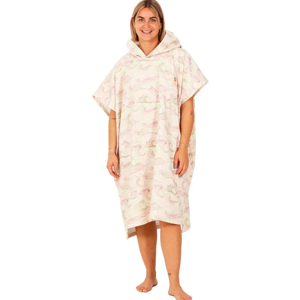 Poncho da bagno After Essentials Beach Poncho Japan Waves Soft Pink
