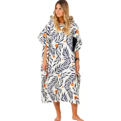 Poncho da bagno After Essentials Tech Pocket Series Poncho Feather Leaves