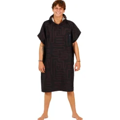 Poncho da bagno After Essentials Tech Pocket Series Poncho Black Snake