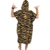 Poncho da bagno All-In Classic Jacquard - Zebra / Black
