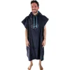 Poncho da bagno All-In Classic Flash Line Ponchos Black Turquoise