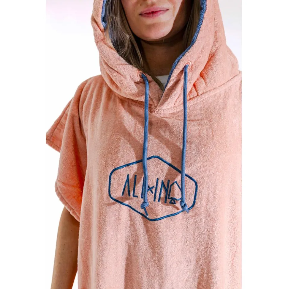 Poncho da bagno All-In Classic Flash Line Ponchos Coral Blue