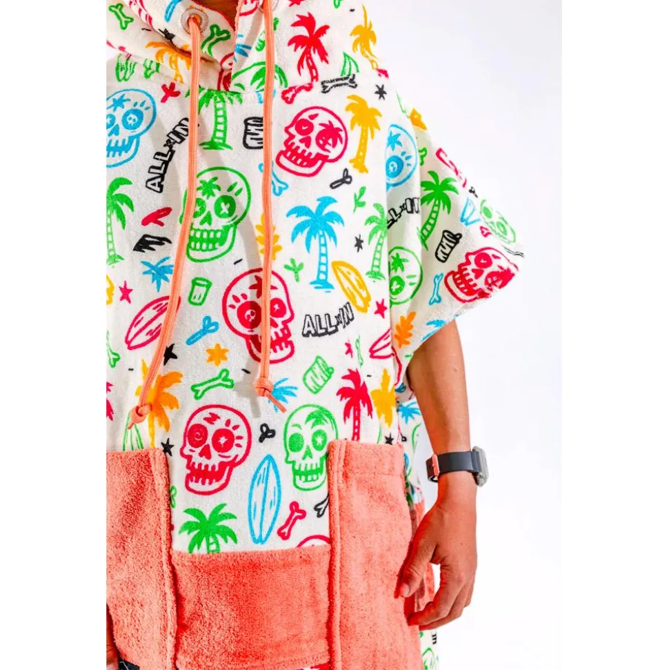 Poncho da bagno All-In Junior Crew Ponchos Skully