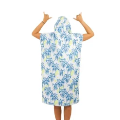 Poncho da bagno All-In Travel - Palm Tree / Yellow Fluo