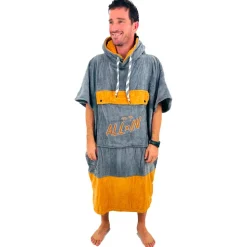 Poncho da bagno All-In V-Poncho Men Beach Crew Grey Occre