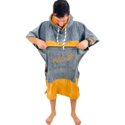 Poncho da bagno All-In V-Poncho Men Beach Crew Grey Occre