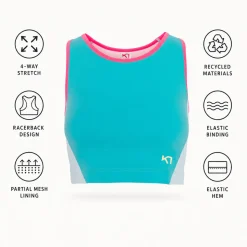 Reggiseni sportivi Kari Traa Linnea Top Blue Lagoon