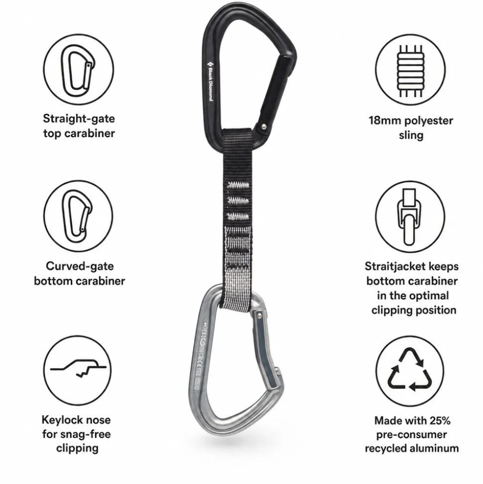 Rinvii Black Diamond Hotforge Quickdraw Light Gray