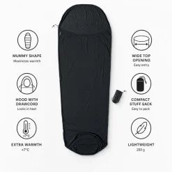 Saccolenzuolo Cocoon Thermolite Performer Mummy Volcano Black
