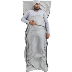 Saccolenzuolo Sea To Summit Silk Blend Rectangular w/ Pillow Sleeve Light Grey