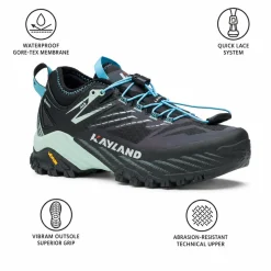 Scarpe da Fast Hiking Kayland Duke W'S Gore-Tex Black Lightgreen