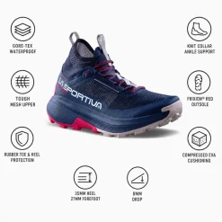 Scarpe da Fast Hiking La Sportiva Prodigio Hike Woman Gore-Tex Night Sky Azalea