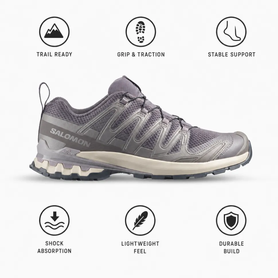 Scarpe da trail Salomon Xa Pro 3D V9 Dark Gull Gray Cloudburst