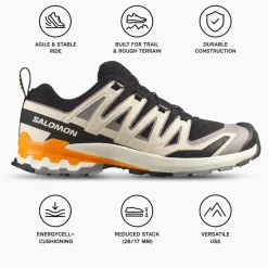 Scarpe da trail Salomon Xa Pro 3D V9 Black Gull Turmeric