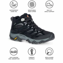 Scarpe escursionismo Merrell Moab 3 Mid Gore-Tex Wmn Black Grey