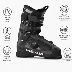 Scarponi da sci Head Edge 100 Hv Boa Black White