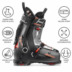 Scarponi da sci Nordica Hf S 130 Gw Black Dark Grey Red