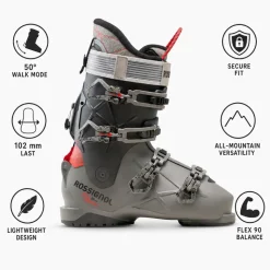 Scarponi da sci Rossignol Alltrack 90 Hv Steel Grey Black