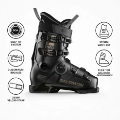 Scarponi da sci Salomon S/Pro Delta S Boa 100 Gw Black Titanium Metal