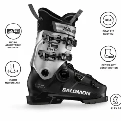 Scarponi da sci Salomon S/Pro Supra Boa 95 W Black Silver Metal